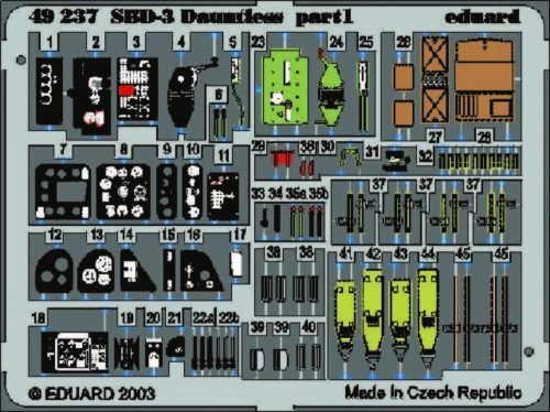 Eduard SBD-3 Dauntless für Hasegawa Bausatz 1:48 (49237)