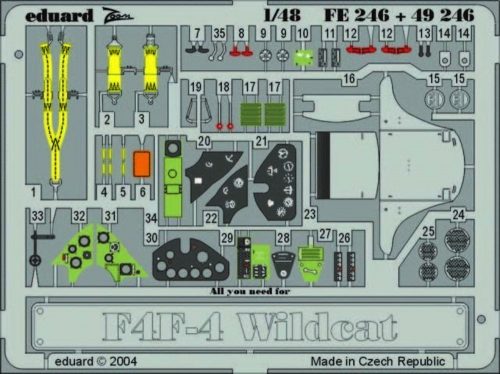 Eduard F4F-4 Wildcat für Tamiya Bausatz 1:48 (49246)