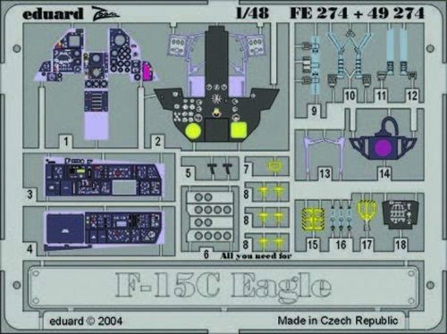 Eduard F-15C Eagle Interior Set 1:48 (49274)