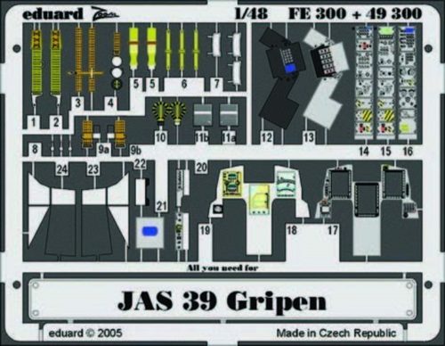 Eduard JAS-39 Gripen für Italeri Bausatz 1:48 (49300)