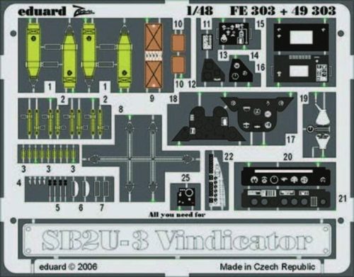 Eduard SB2U-3 Vindicator für Accurate Miniatures Bausatz 1:48 (49303)