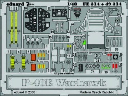 Eduard P-40E Warhawk für Hasegawa Bausatz 1:48 (49314)