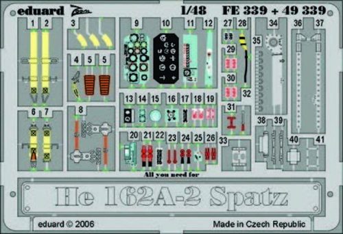 Eduard He 162A-2 Spatz für Tamiya Bausatz 1:48 (49339)