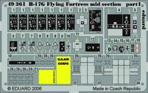 Eduard B-17G Flying Fortress mid section für Revell/Monogram Bausatz 1:48 (49361)