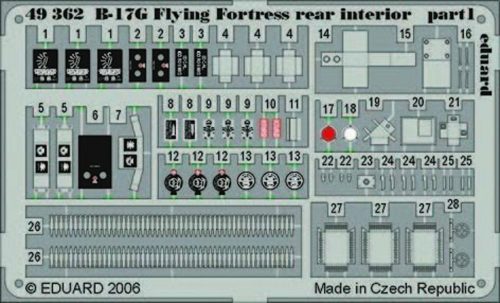 Eduard B-17G Flying Fortress rear interior für Revell/Monogram Bausatz 1:48 (49362)