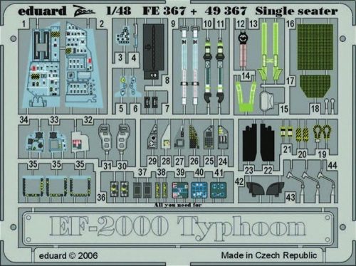 Eduard EF-2000 Typhoon Single Seater für Revell Bausatz 1:48 (49367)