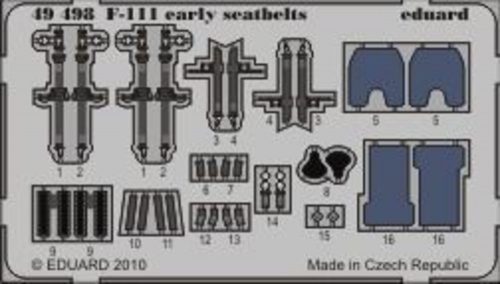 Eduard F-111 early seatbelts for Hobby Boss 1:48 (49498)