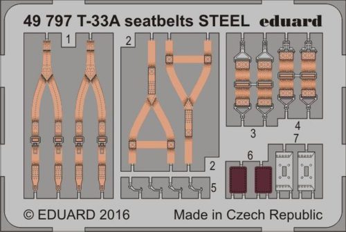 Eduard T-33A seatbelts STEEL für Great Wal. 1:48 (49797)