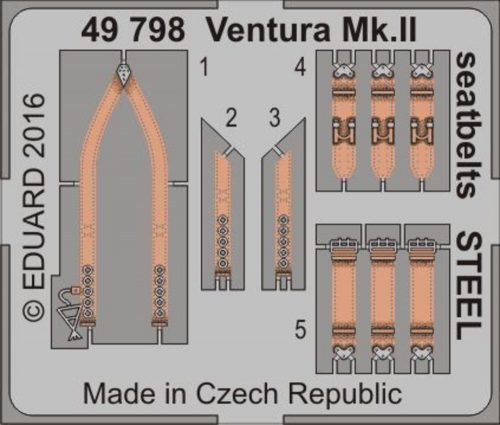 Eduard Ventura Mk.II seatbelts STEEL f.Revell 1:48 (49798)