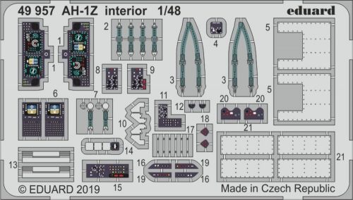 Eduard AH-1Z interior for Kitty Hawk 1:48 (49957)