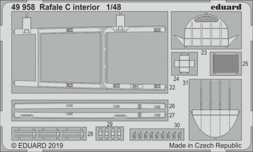 Eduard Rafale C interior for Revell 1:48 (49958)