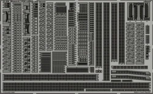 Eduard Bismarck railings and turrets für Revell Bausatz 1:350 (53036)