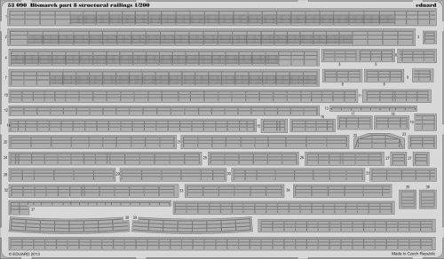 Eduard Bismarck part 8 - structural rail. f. T. 1:200 (53090)