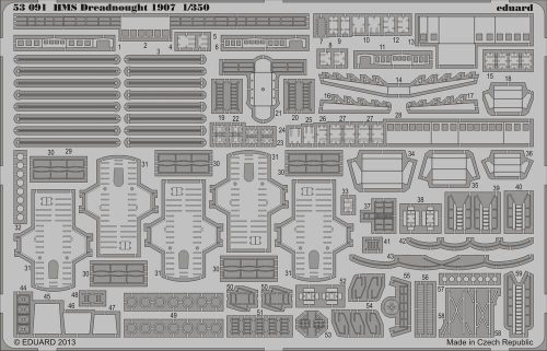 Eduard HMS Dreadnought 1907 for Trumpeter 1:350 (53091)