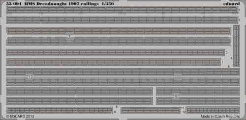 Eduard HMS Dreadnought 1907 railings for Trump. 1:350 (53094)