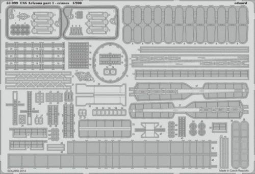 Eduard USS Arizona part 1-cranes for Trumpeter 1:200 (53099)