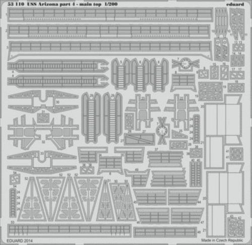 Eduard USS Arizona part 4-main top for Trumpete 1:200 (53110)