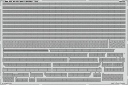 Eduard USS Arizona part 5-railings for Trumpete 1:200 (53111)