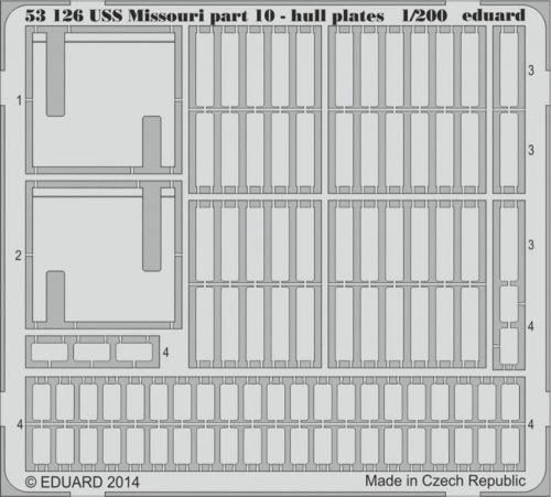 Eduard USS Missouri part 10-hull plates f. Trum 1:200 (53126)