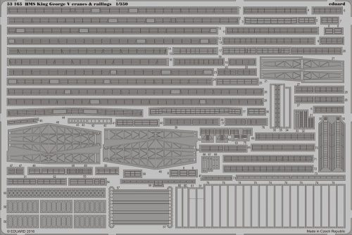 Eduard HMS King GeorgeV cranes&railings f.Tamiy 1:72 (53165)