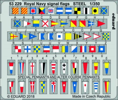 Eduard Royal Navy signal flags STEEL 1:350 (53229)