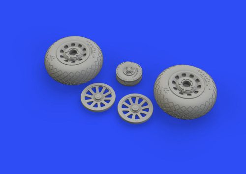 Eduard P-51D wheels diamond tread 2 for Eduard 1:48 (648511)