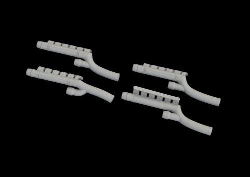 Eduard Bf 110G-4 exhaust stacks for Eduard 1:48 (648606)