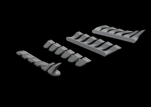 Eduard Bf 110C/D/E exhaust stacks for Eduard 1:48 (648607)