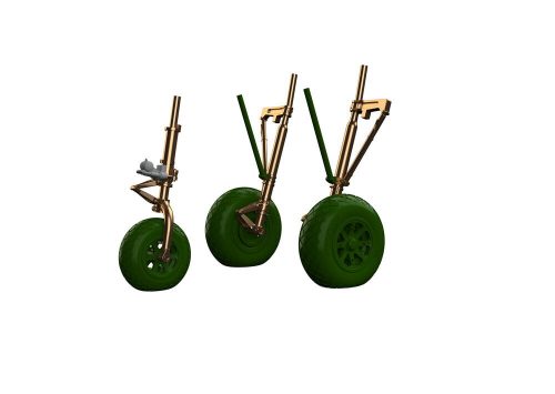 Eduard P-38J undercarriage legs BRONZE 1:48 (648784)