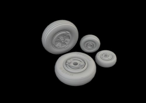 Eduard Gannet wheels AIRFIX 1:48 (648996)