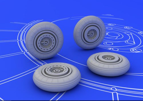 Eduard MiG-15 wheels for Eduard 1:72 (672007)