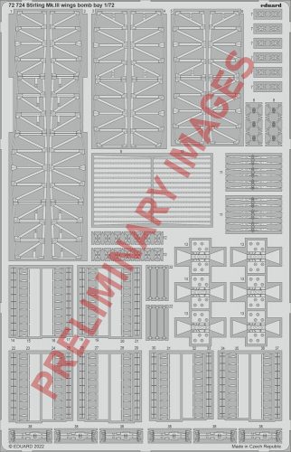 Eduard Stirling Mk.III wings bomb bays 1:72 (72724)