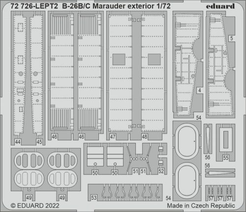 Eduard B-26B/C Marauder exterior for HASEGAWA / HOBBY 2000 1:72 (72726)