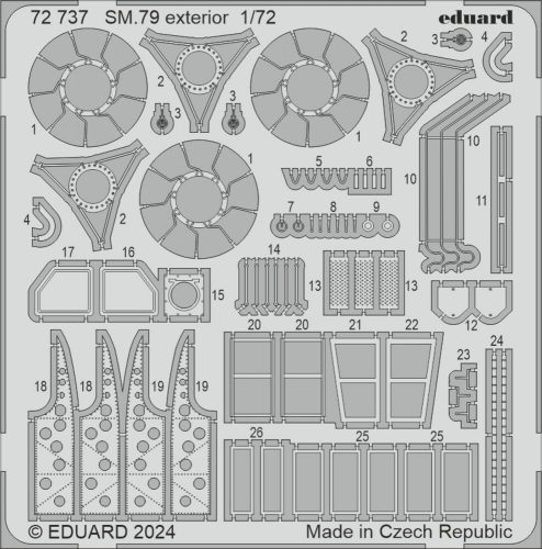 Eduard SM.79 exterior ITALERI 1:72 (72737)