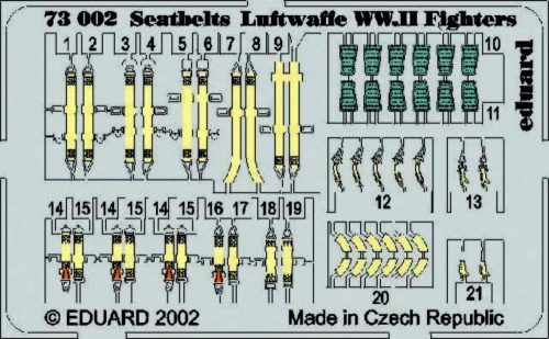 Eduard Seatbelts Luftwaffe WW.II Fighters 1:72 (73002)