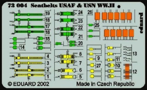 Eduard Seatbelts USAF & USN WW.II 1:72 (73004)