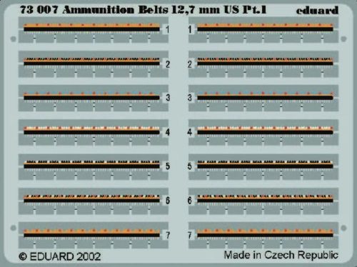 Eduard Ammunition Belts 12,7mm US 1:72 (73007)