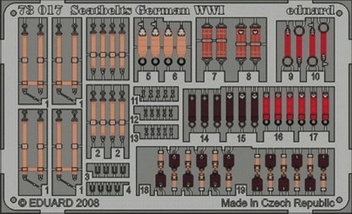 Eduard Seatbelts German WWI 1:72 (73017)