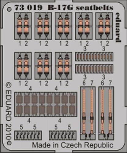 Eduard B-17G seatbelts for Revell 1:72 (73019)