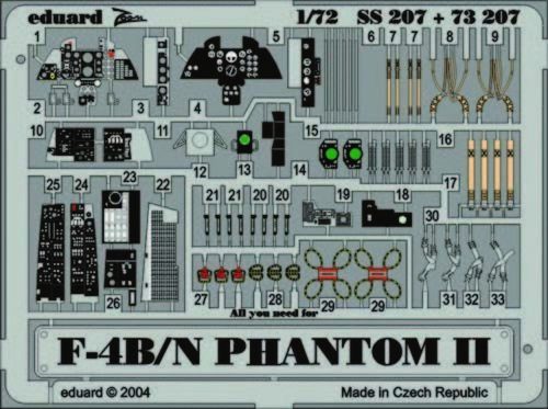 Eduard F-4B/N Phantom II 1:72 (73207)