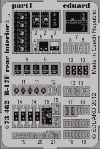 Eduard B-17F rear interior for Revell 1:72 (73462)