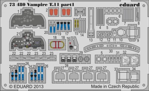 Eduard Vampire T.11 for Airfix 1:72 (73480)