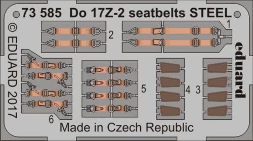 Eduard Do 17Z-2 seatbelts STEEL for ICM 1:72 (73585)