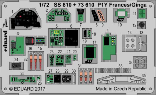 Eduard P1Y Frances/Ginga for Hasegawa 1:72 (73610)