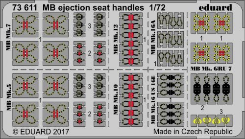 Eduard MB ejection seat handles 1:72 (73611)