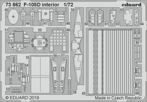 Eduard F-105D interior for Trumpeter 1:72 (73662)