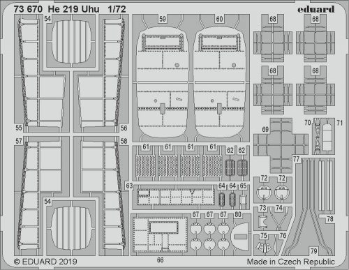 Eduard He 219 Uhu for Dragon 1:72 (73670)