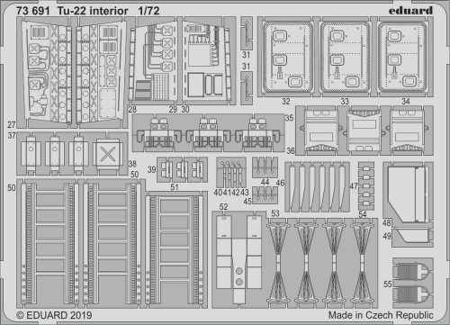 Eduard Tu-22 interior for Trumpeter 1:72 (73691)