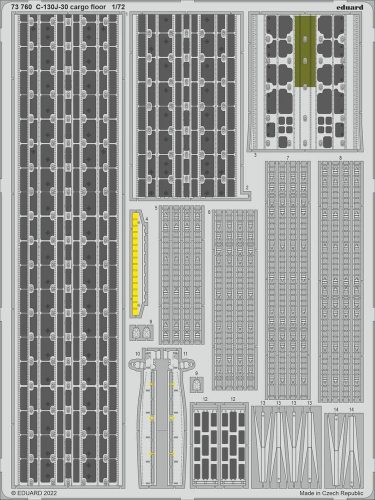 Eduard C-130J-30 cargo floor for ZVEZDA 1:72 (73760)