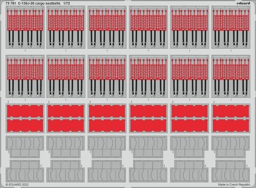 Eduard C-130J-30 cargo seatbelts for ZVEZDA 1:72 (73761)